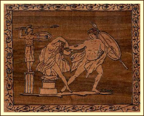 Intarsi - Vassoio Ratto delle Sabine
